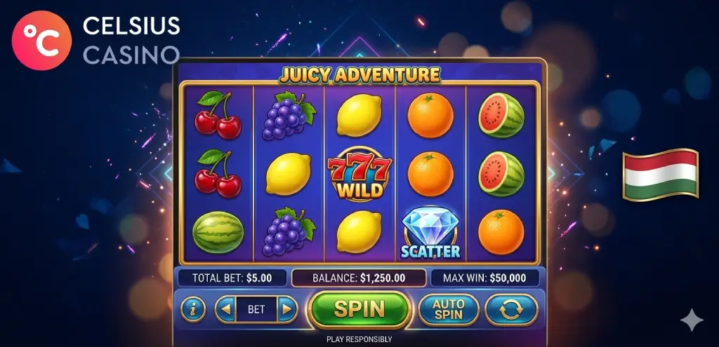 Celsius Casino felület magyar játékosoknak